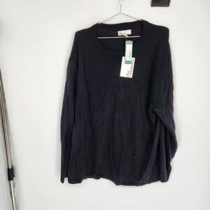 The Commons Brosnan Merino Wool Crewneck Sweater Black XXL-SH Mens New
